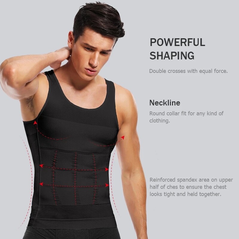 3 Packs Body Shaper Slimming Abdomen Vest Compression Shirt Tank Tops Shapewear gallery