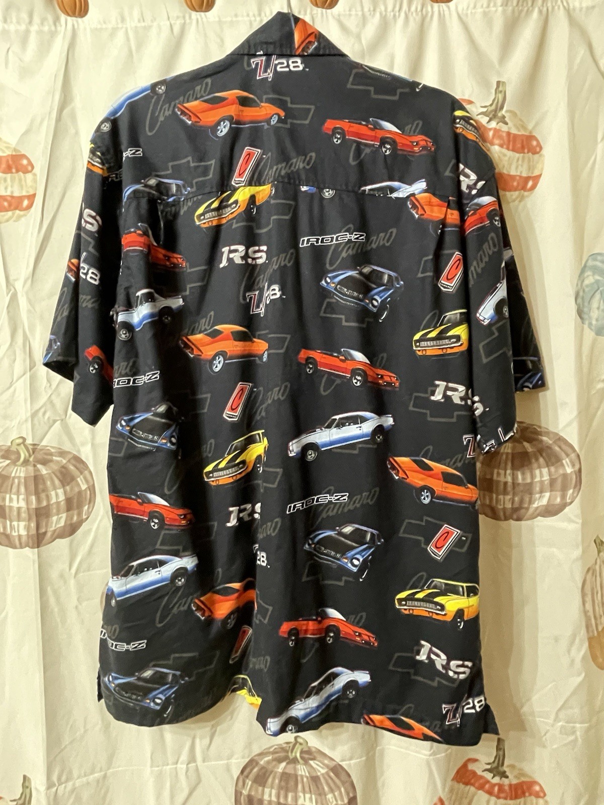 DAVID CAREY Z28 CAMARO MEMORY SPORT SHIRT SIZE L. 55% Cotton 45% Rayon
