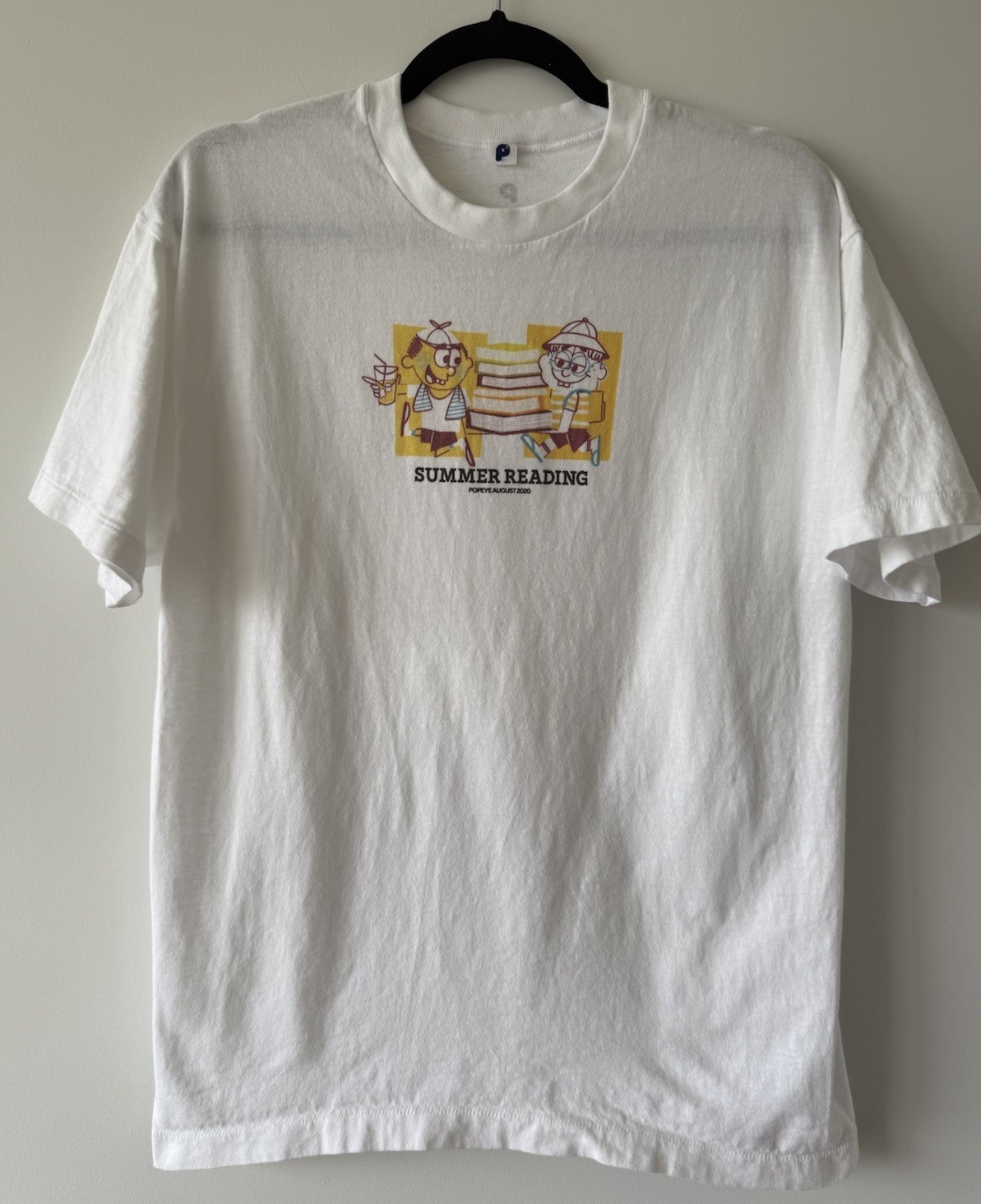 VINTAGE 2000s Popeye Japanese Magazine Summer Reading Graphic T-Shirt Japan