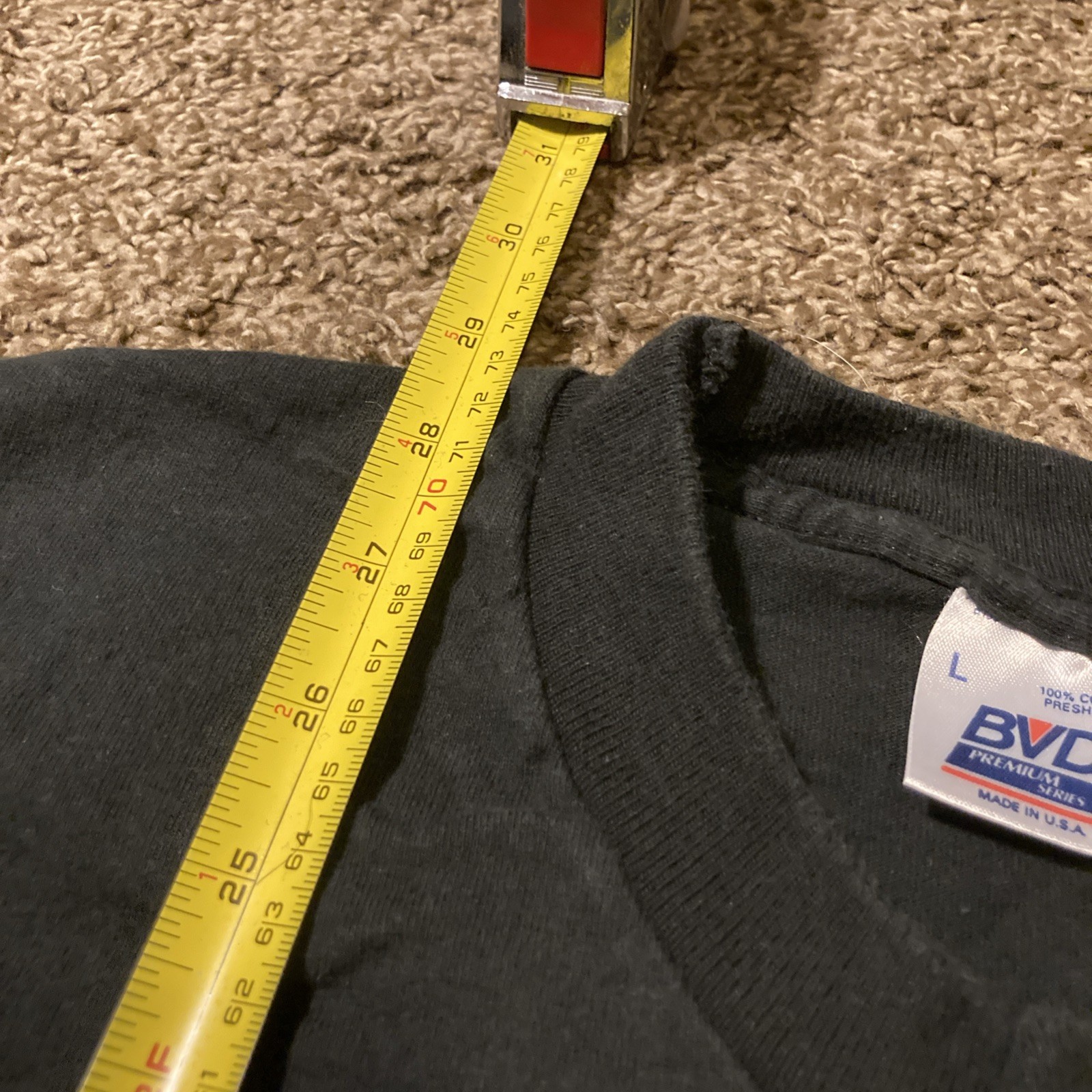 Vintage 90s Blank Black Single Stitch T Shirt S/M USA BVD Basic Essential gallery