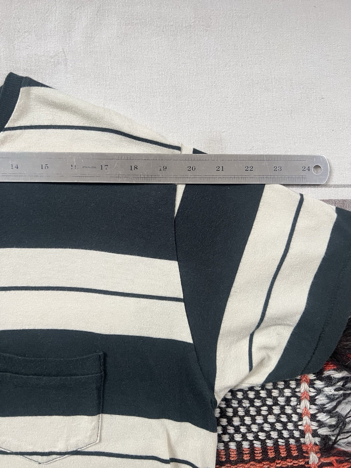LVC T-Shirt M 50s Sportswear Levi's Vintage Clothing Stripe Single Stitch 44" gallery