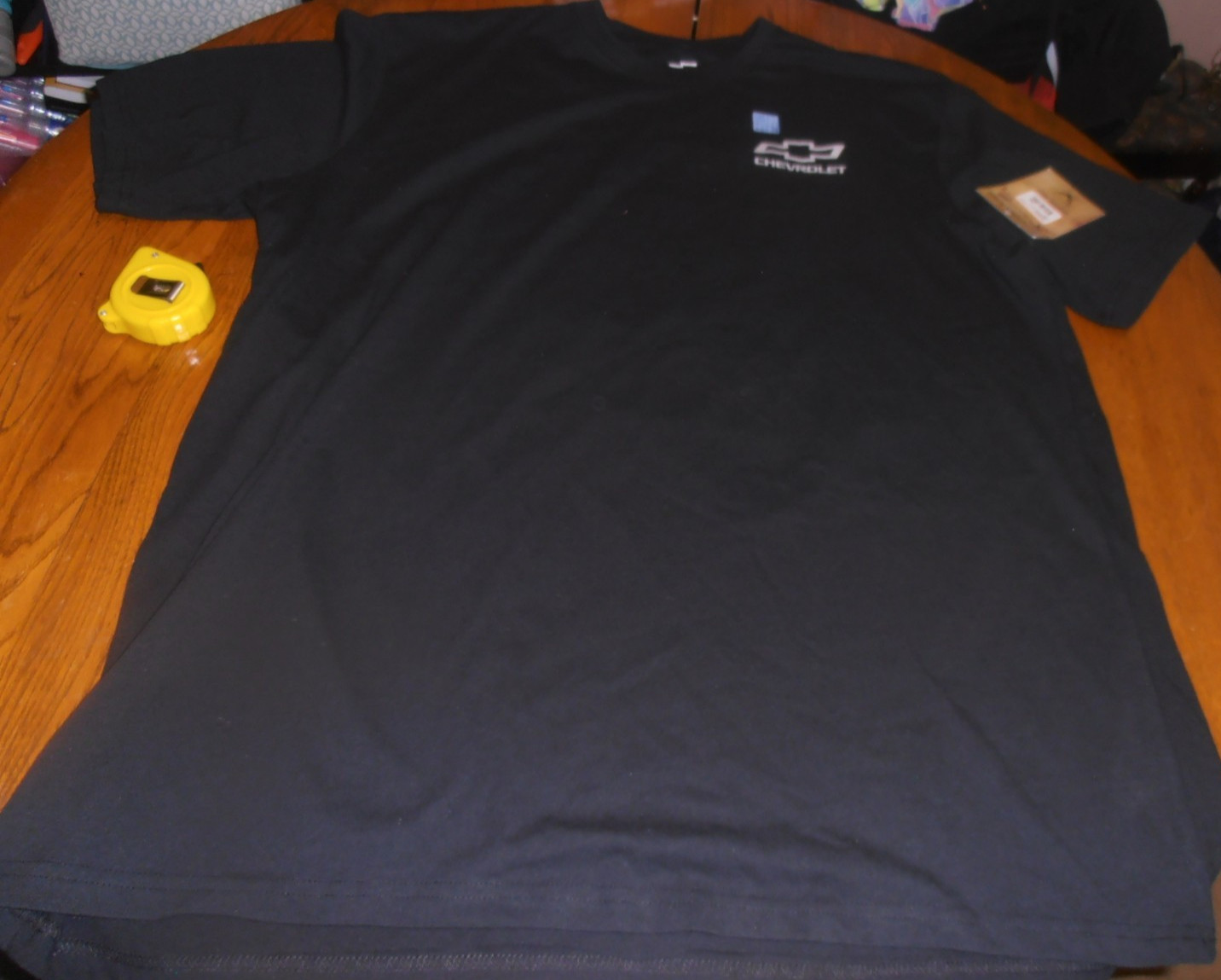 NWT- CHEVROLET "TIRE TRACKS USA FLAG" S/S BLACK T-SHIRT MEN'S 3XLT gallery