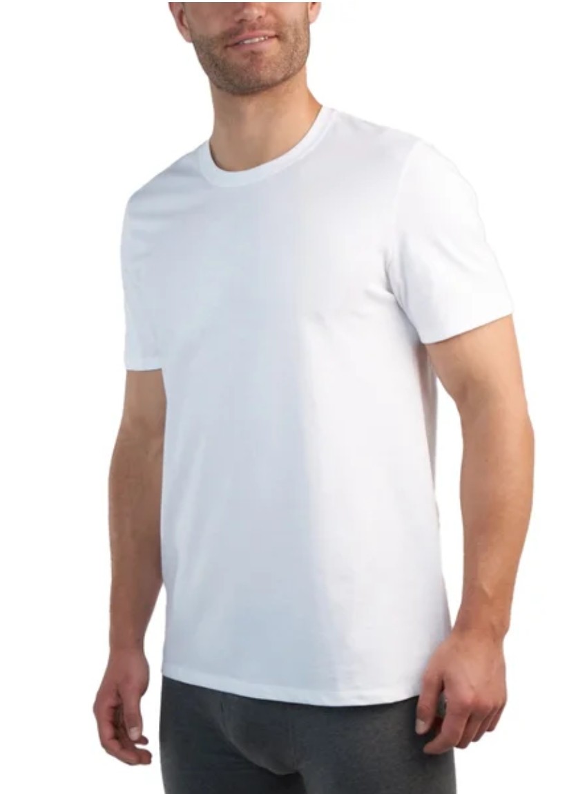 NEW! 2 pack Kirkland T Shirts men's white Crew Neck 100% Cotton Tees XL X-Large gallery