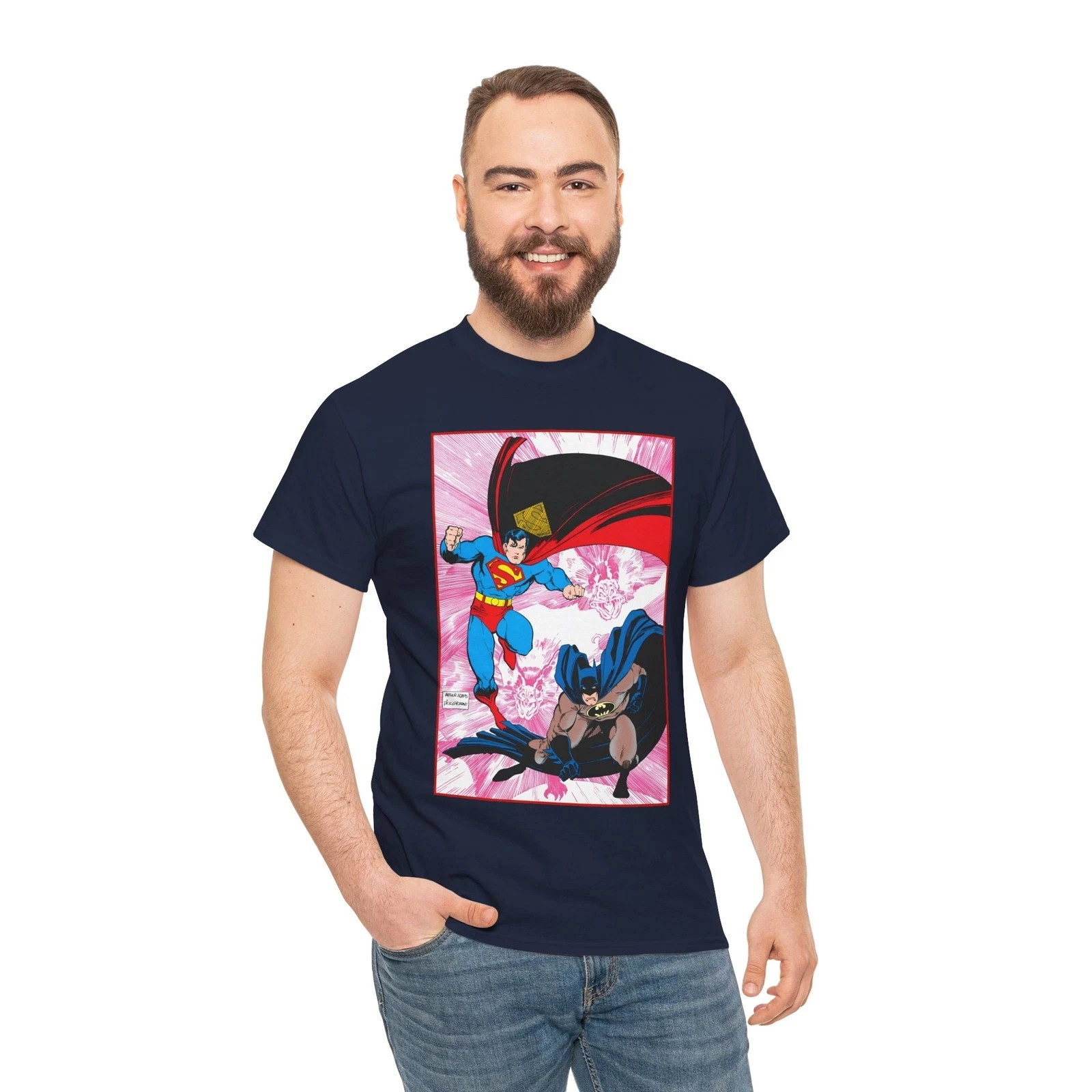 Batman & Superman T-Shirt - Arthur Adams Art - Action Comics Annual #1 Cover, DC gallery