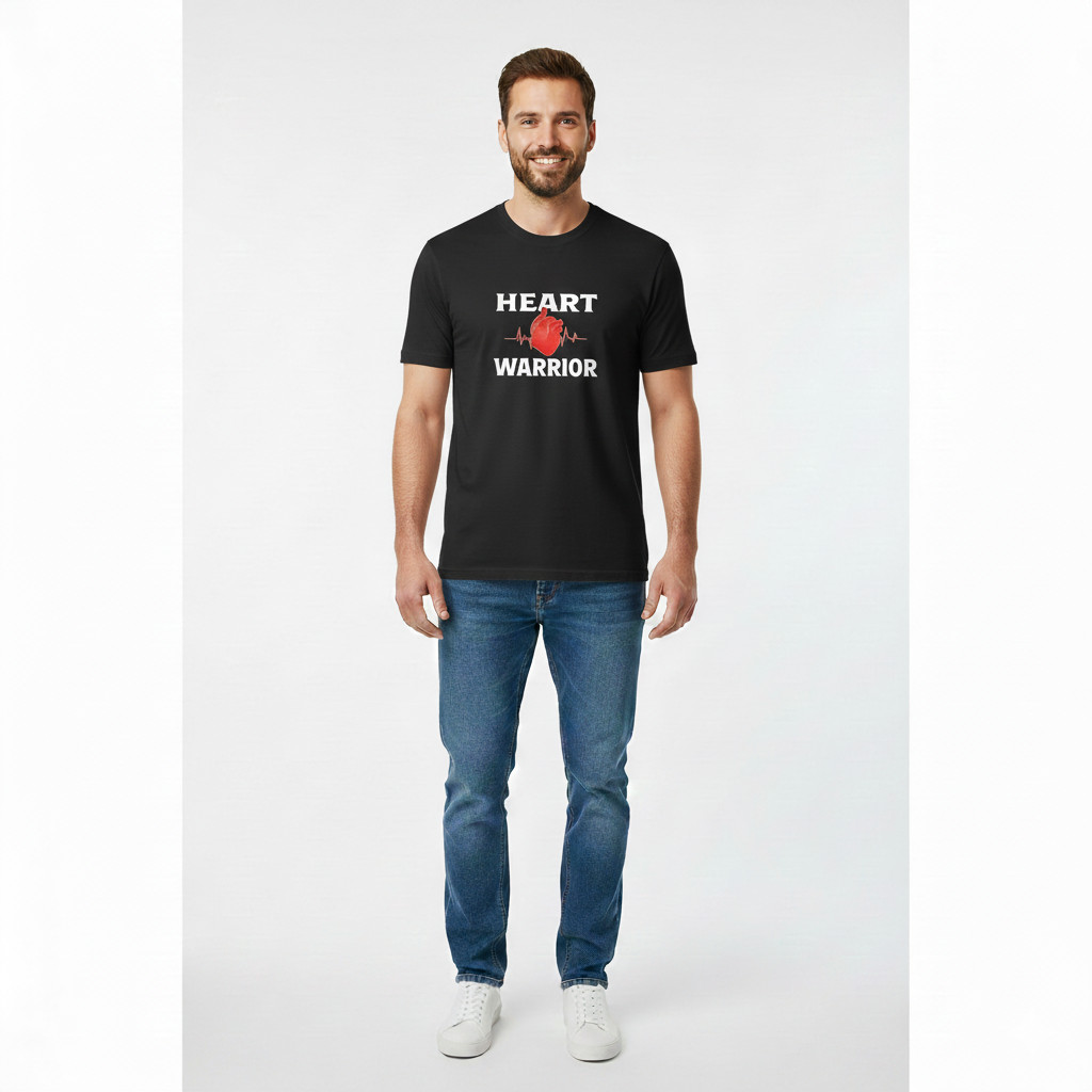 Shirt for men's Heart warriors 100% cotton Short Sleeve activewear gallery