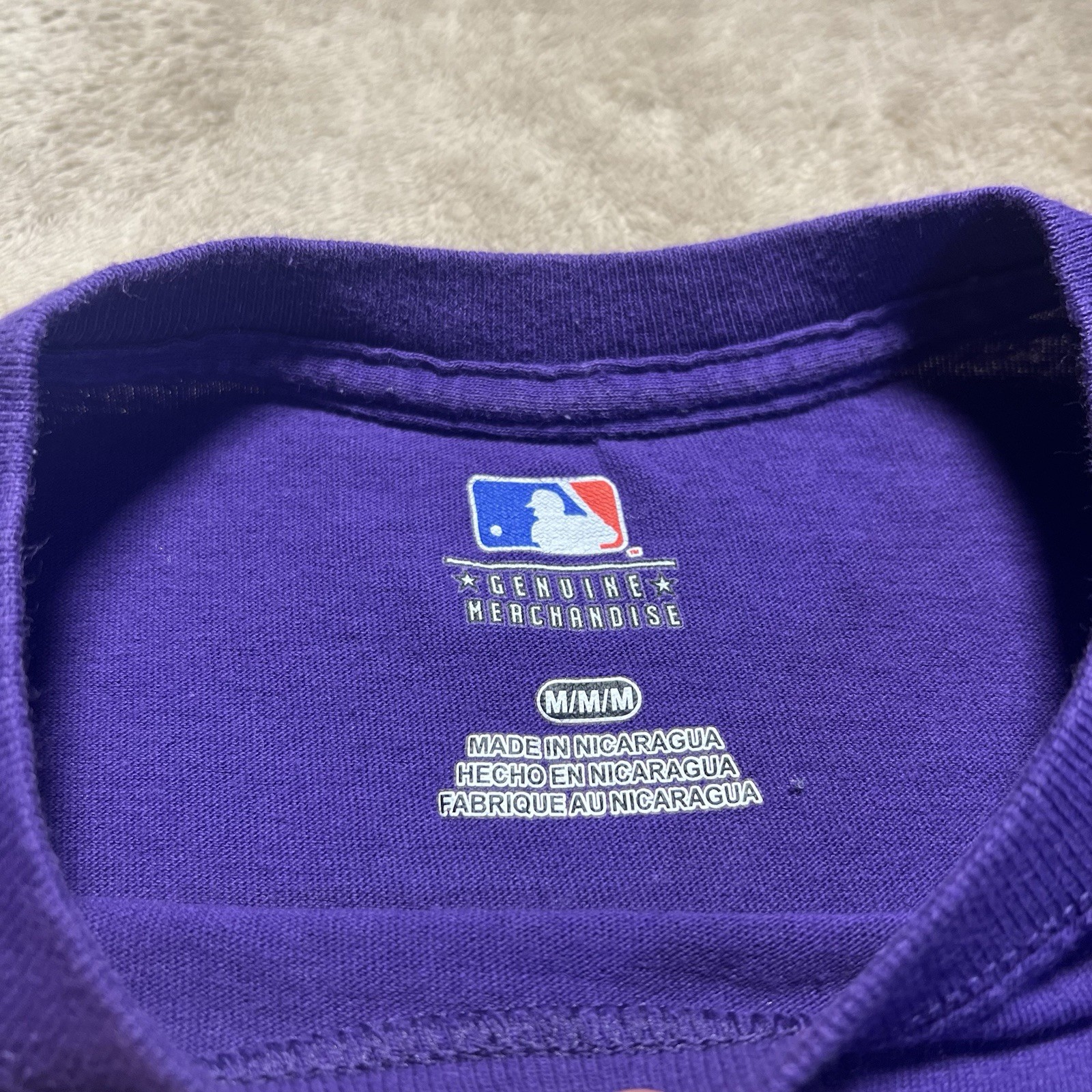 Vintage Colorado Rockies T Shirt Mens M Purple Colorado Territory MLB Y2K gallery