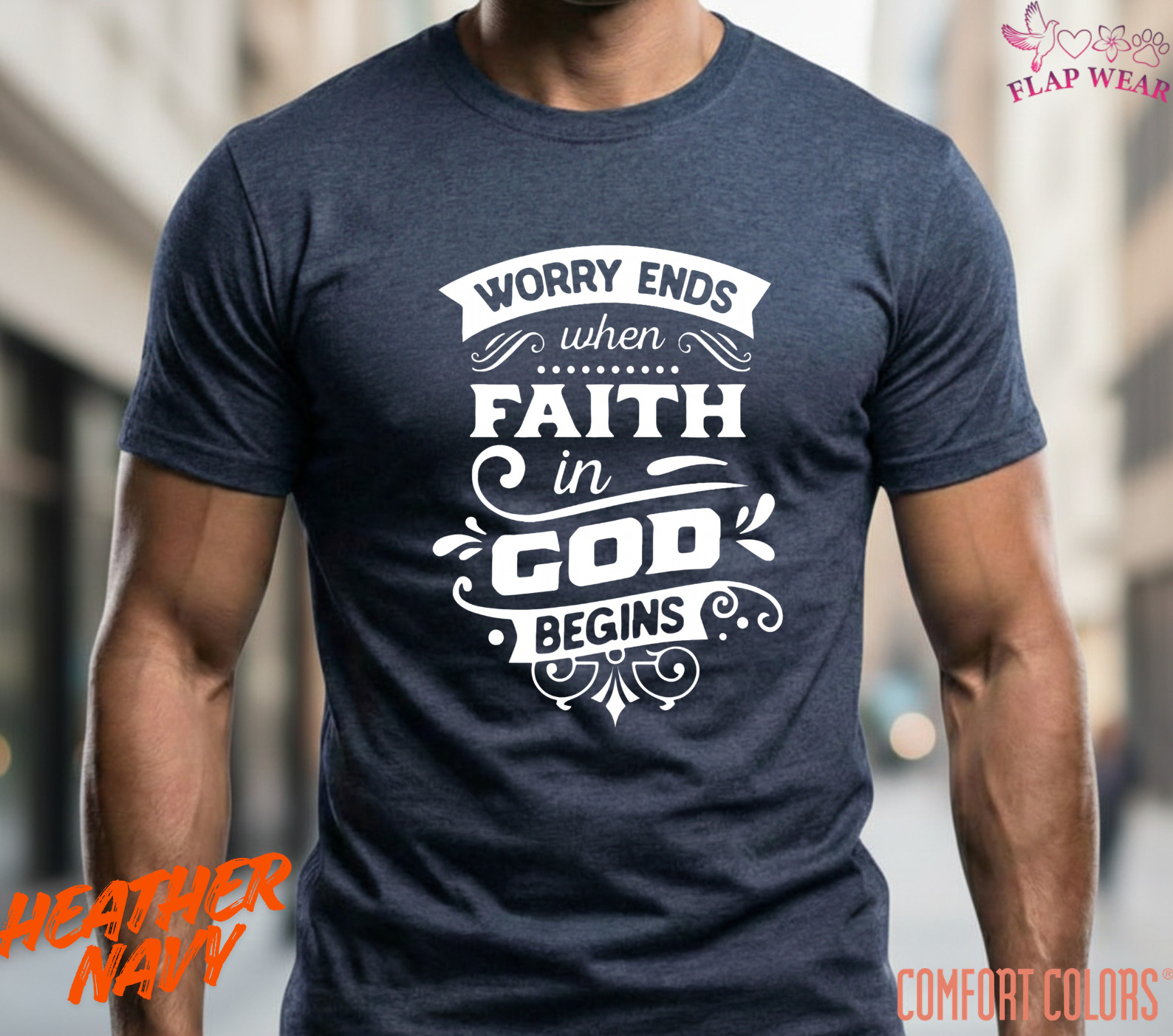 Unisex Worry Ends When Fai T-Shirt, Men T shirt,Women T shirt Gift Christian Top gallery