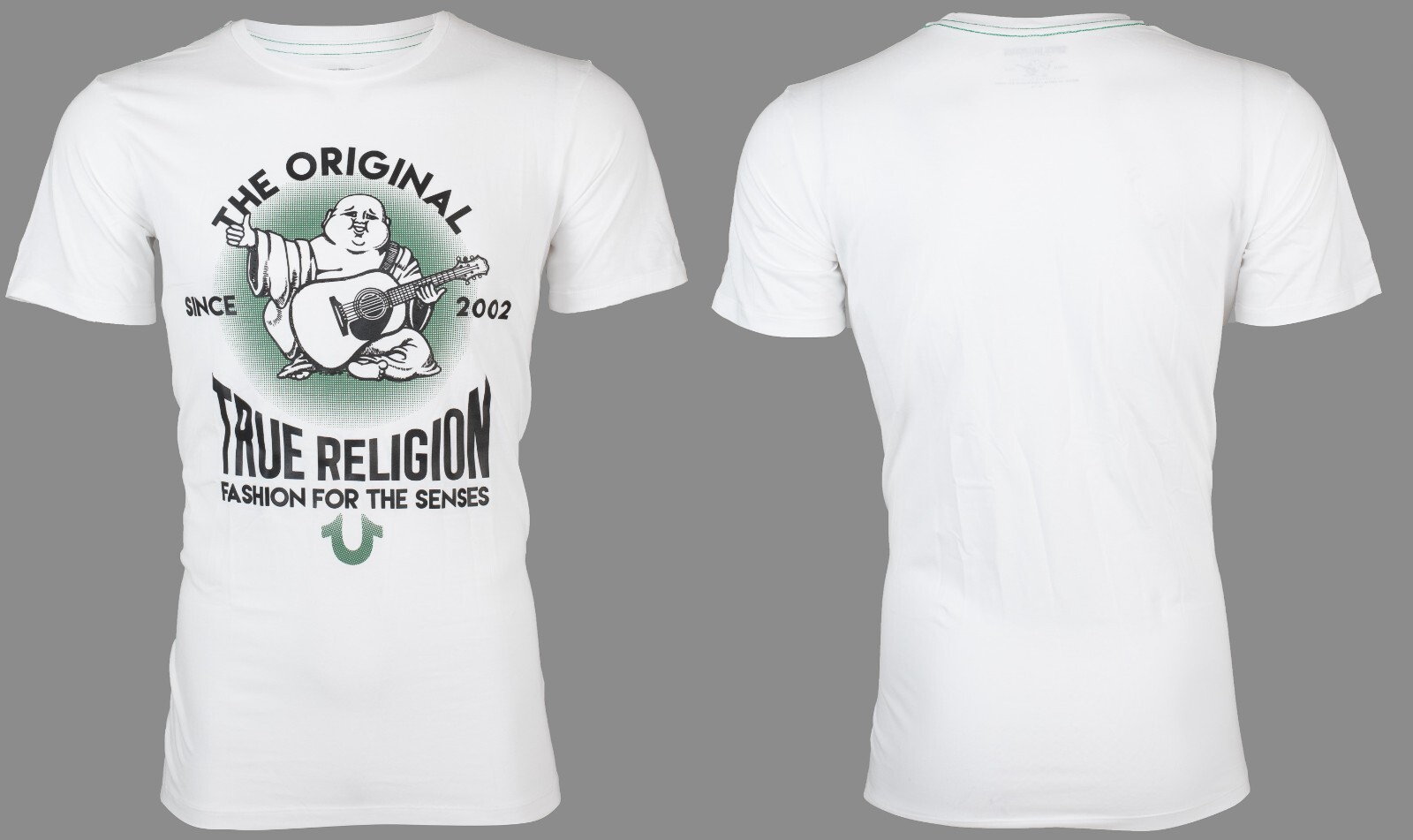$69 TRUE RELIGION White REAL DEAL BUDDHA Short Sleeve Designer Graphic T-shirt gallery