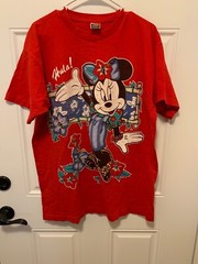 Vintage Hawaiin Mickey Mouse T Shirt One Size Fits All Made In The USA Single
