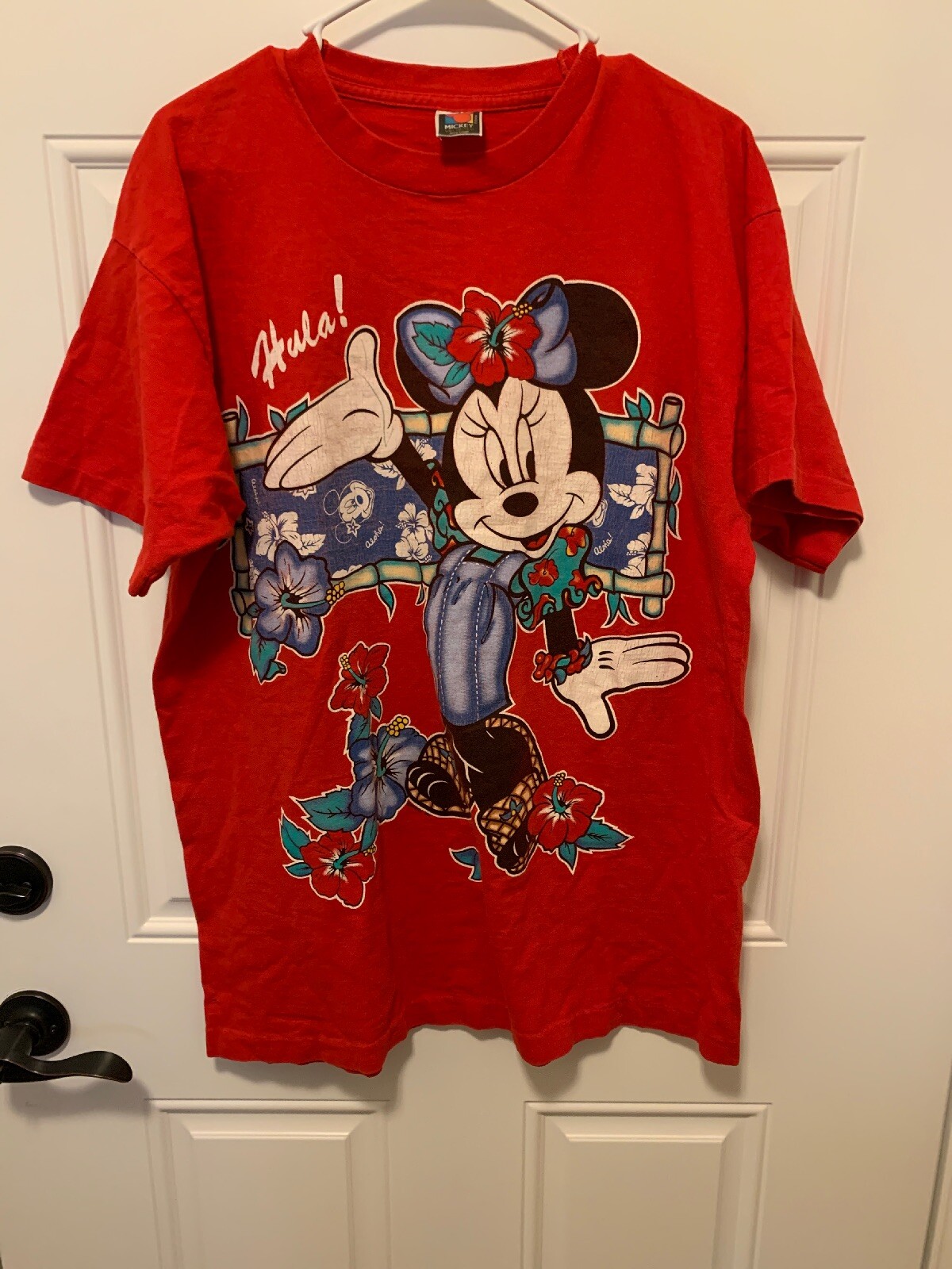 Vintage Hawaiin Mickey Mouse T Shirt One Size Fits All Made In The USA Single
