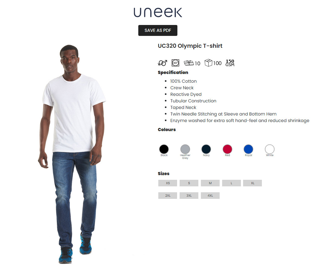 Uneek 5 PACK Unisex Mens Regular T-SHIRT Plain 100% Cotton Blank Tee T shirt TOP gallery