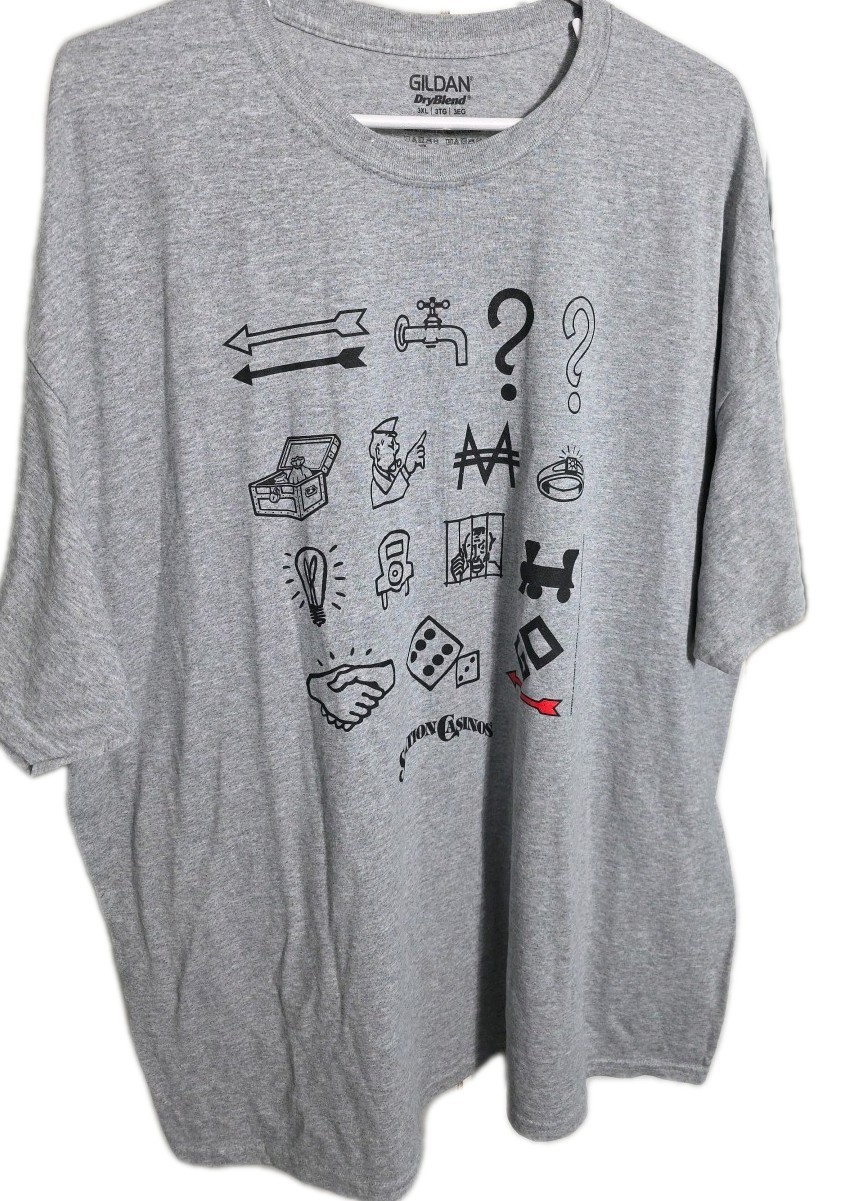 Gildan DryBlend t-shirt featuring Monopoly game graphics 3XL 0-0154 gallery