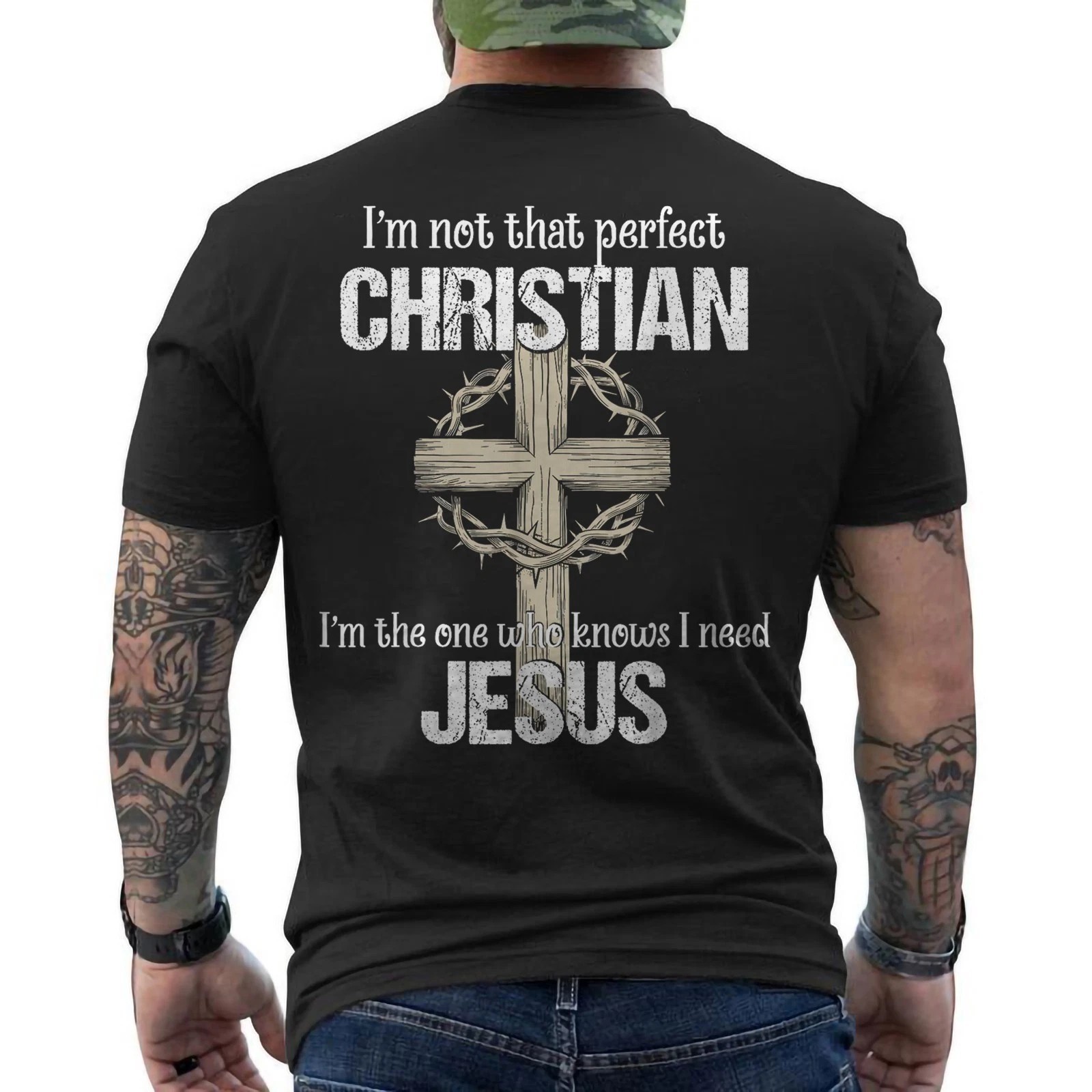 I Need Jesus T-Shirt Perfect Christian Cross Religious Faith Unisex Tee