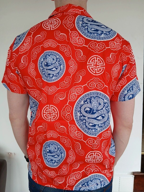 Red Blue Mens T Shirt Lightweight Short Sleeve Summer Holiday Travel Size Large gallery