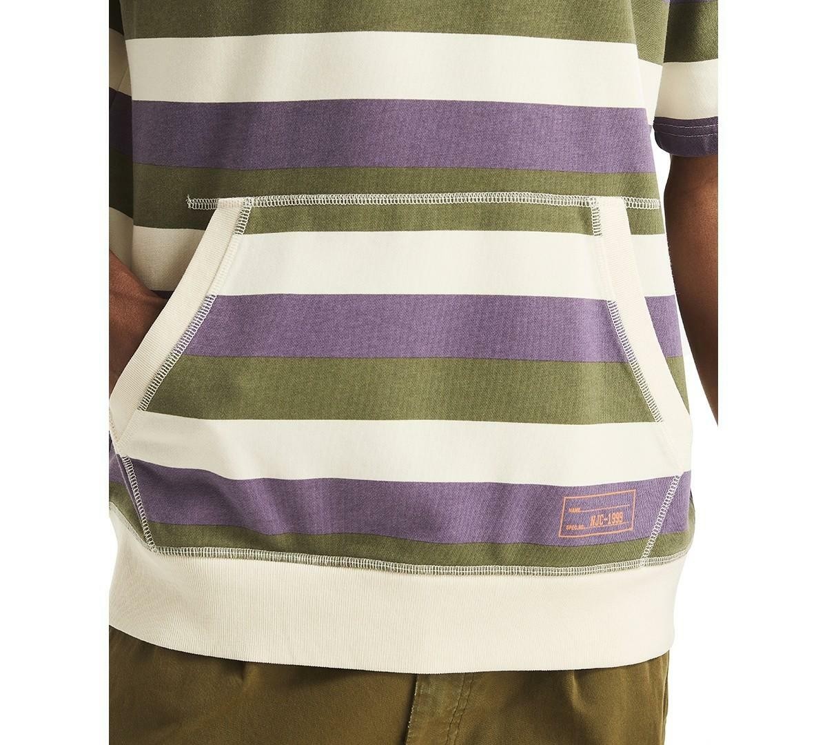 Nautica Crewneck Shirt Grape Size XL Mens Striped Kangaroo Pocket Classic Fit gallery
