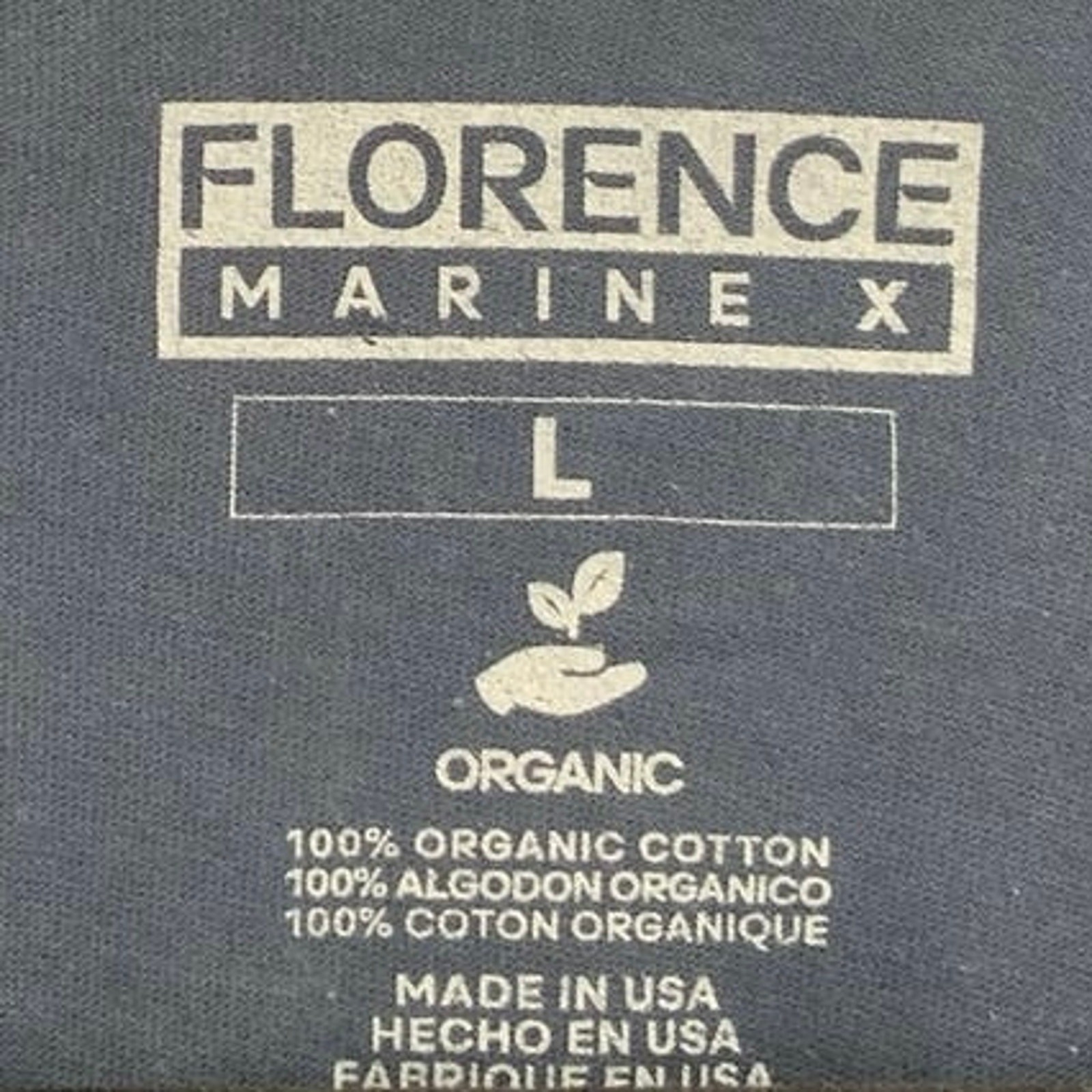 NEW! Florence Marine X Men's Large Catamaran Organic Navy T-Shirt $38 msrp M5-2 gallery