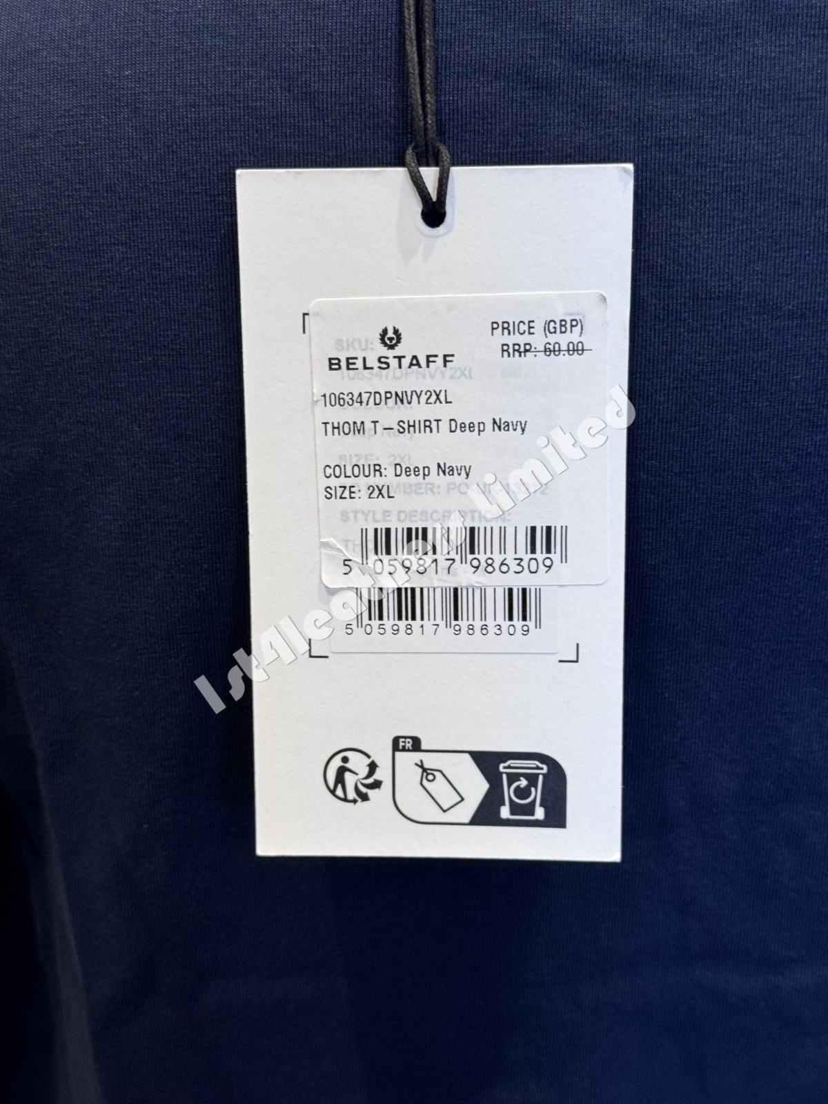 BELSTAFF THOM PHOENIX PATCH COTTON T-SHIRT DEEP NAVY 2XL RRP £60 BNWT gallery
