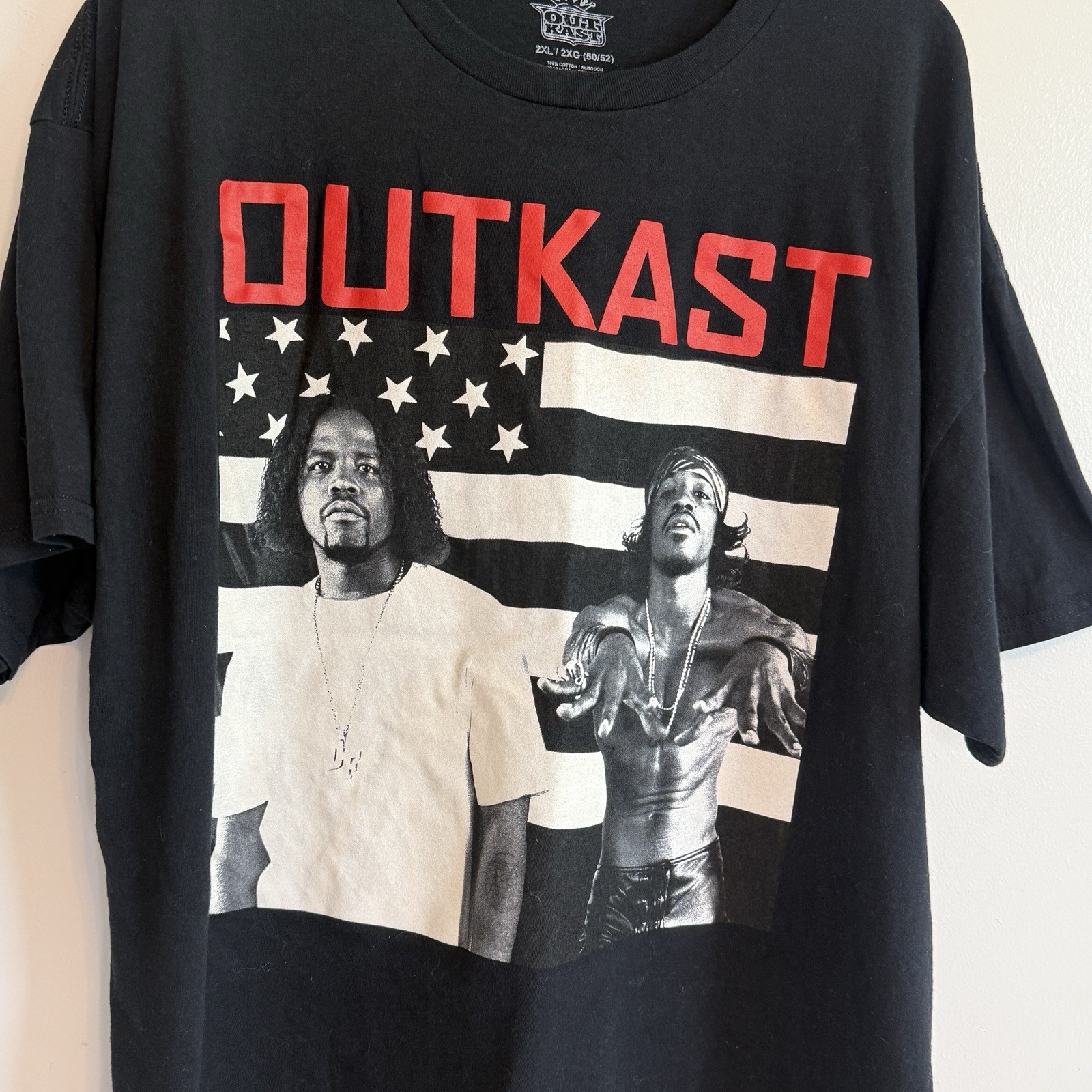 Mens Black Outkast Short Sleeve T-Shirt 2XL Rap Music 90s Hip-Hop Streetwear gallery