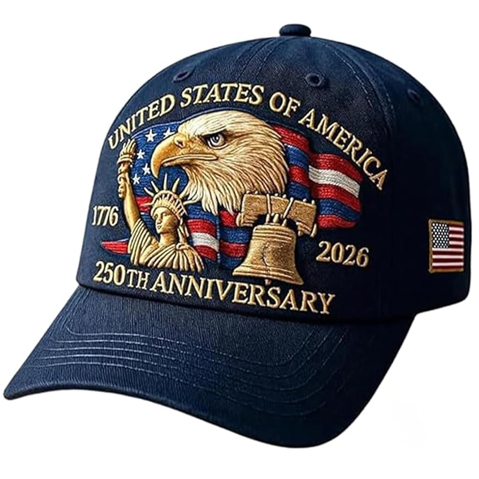 USA Hat 250 Year American Anniversary Hat Adjustable Commemorative