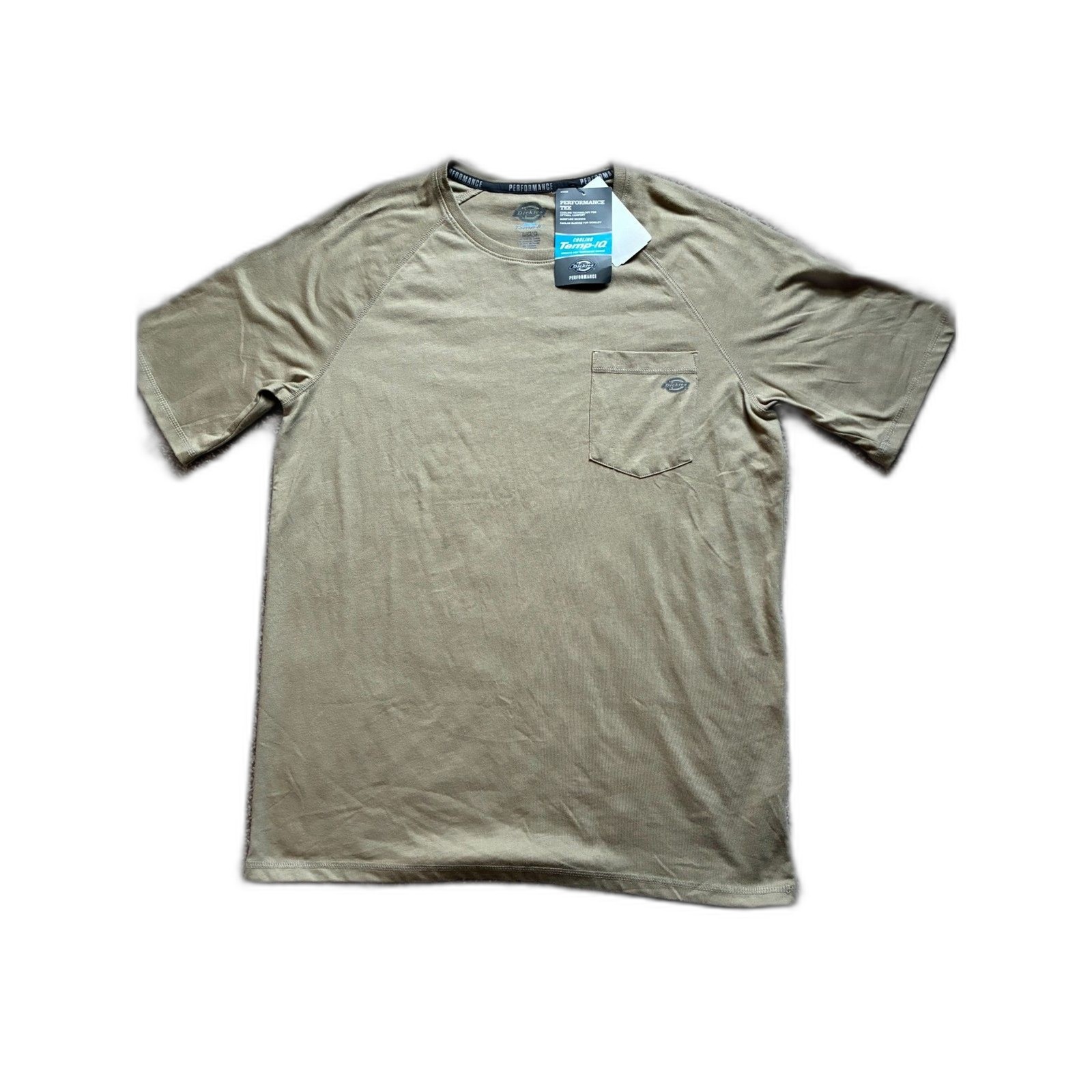 Brand New Dickies Short-Sleeve Performance Pocket Tee – Men’s Large – Tan/Brown