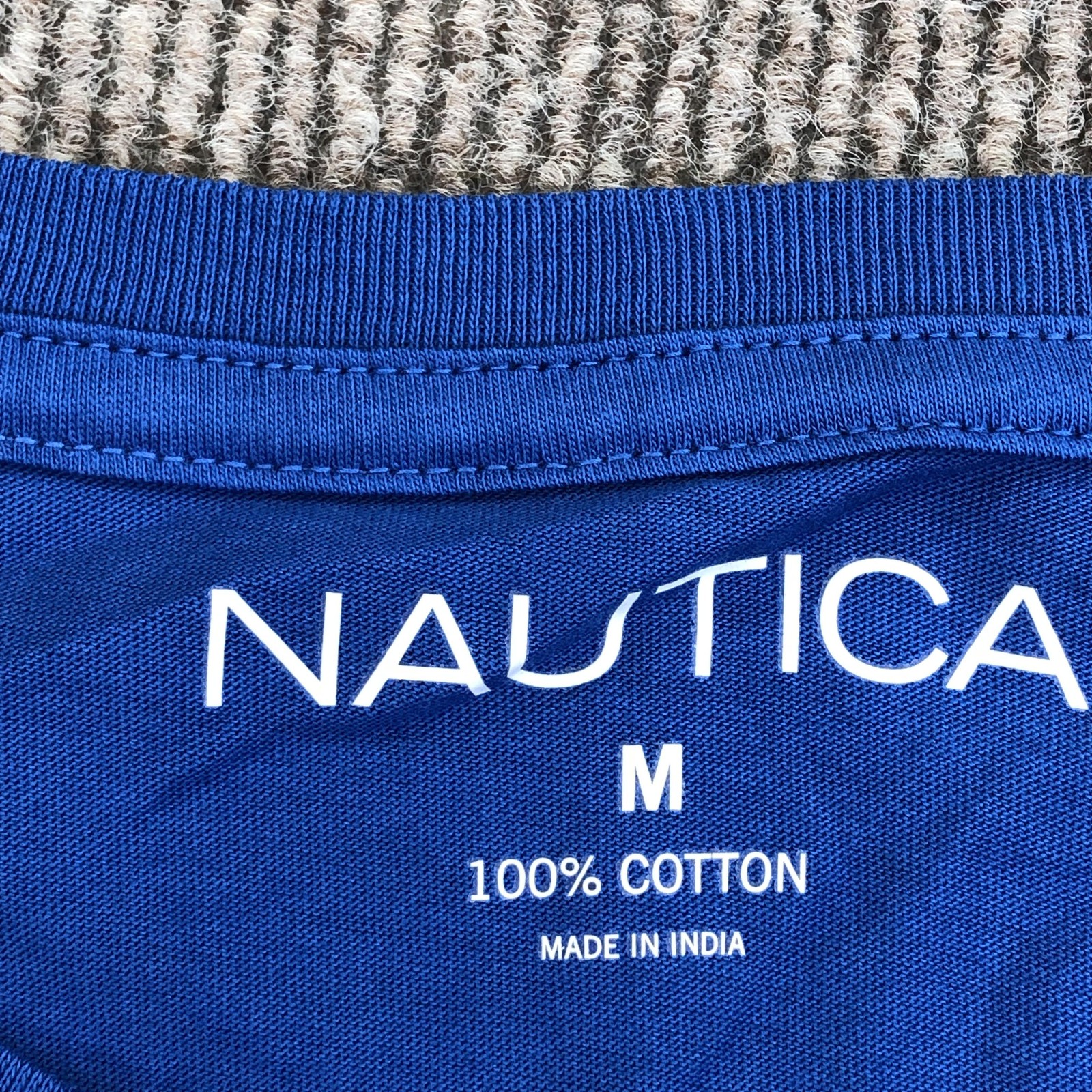 Nautica Shirt Mens Medium Blue Dive Flag Sailboat Graphic Cotton Tee Logo gallery