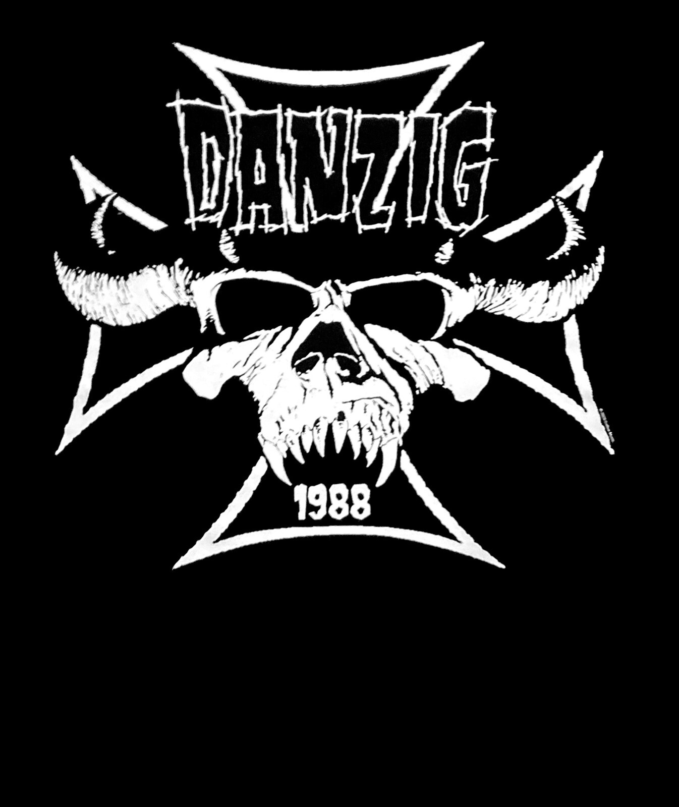 DANZIG cd cv IRON CROSS SKULL 1988 Official SHIRT XXL New lucifuge how gods kill gallery