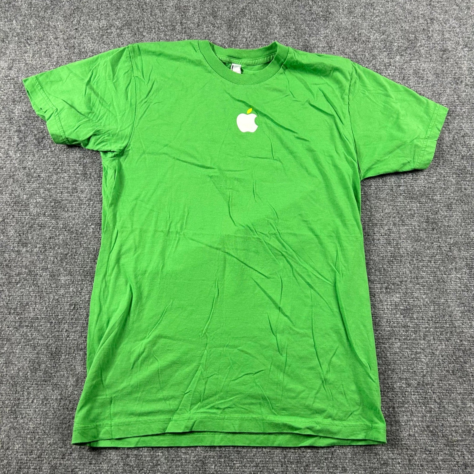 Apple T-Shirt Mens Medium Green American Apparel Logo Tech Promo Tee gallery