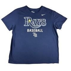 Tampa Bay Rays Shirt Mens Extra Large Blue MLB Athletic Cut Adult Nike Baseball