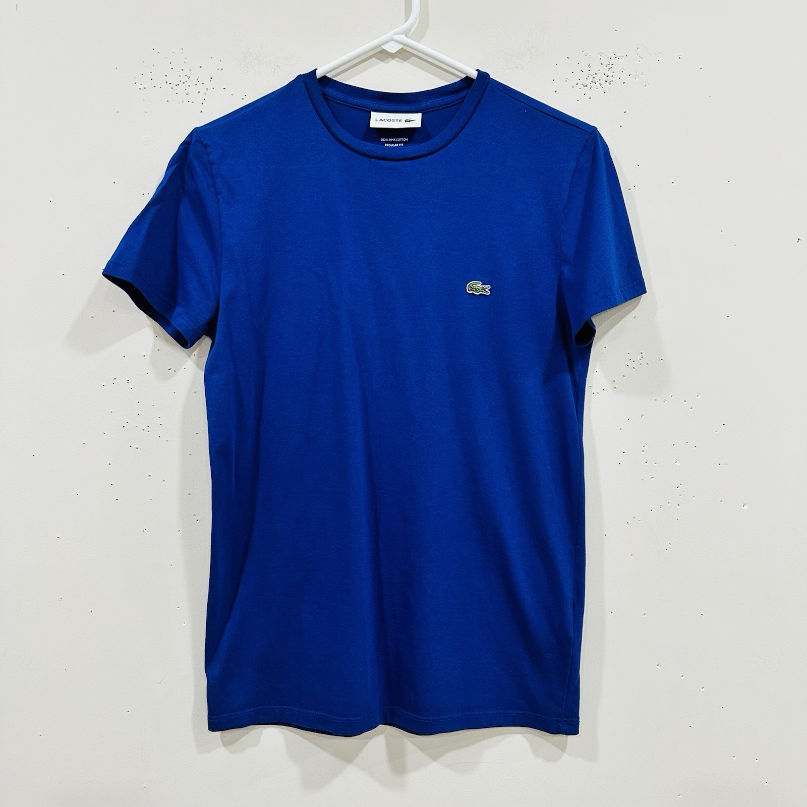 Lacoste Men’s Regular Fit Crew Neck T-Shirt Blue Size 2 (XS ) Pima Cotton TH6709