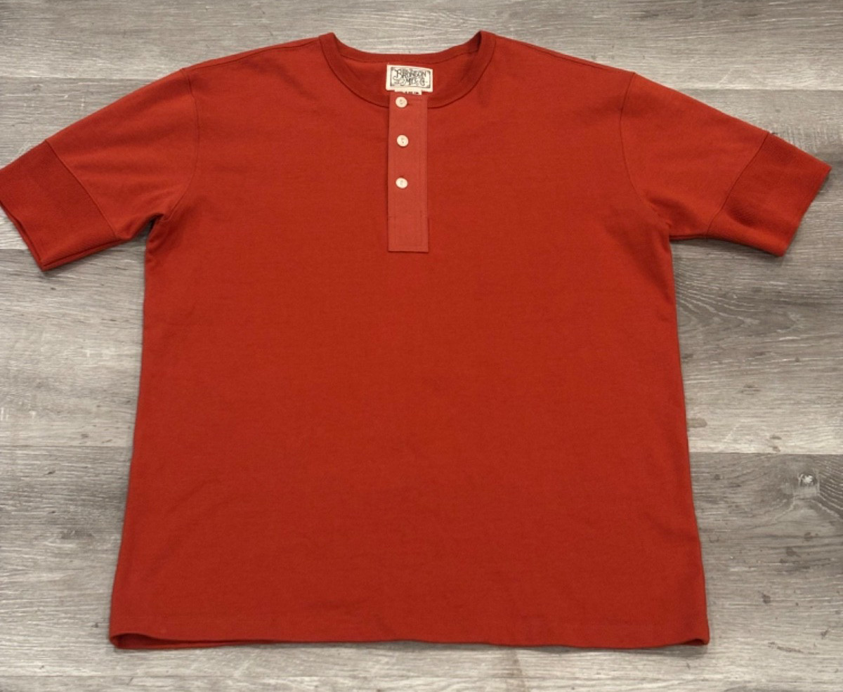 Bronson MFG Vintage Short Sleeve Henley Redwood Heritage Workwear Style Mens XL gallery