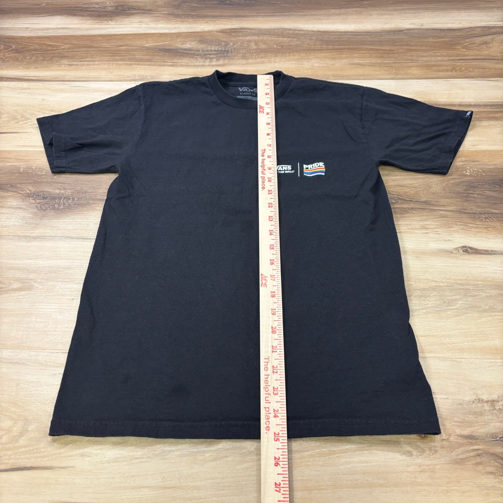 Vans Pride T-Shirt Mens Small Graphic Cotton Classic Fit Black Streetwear Tee gallery