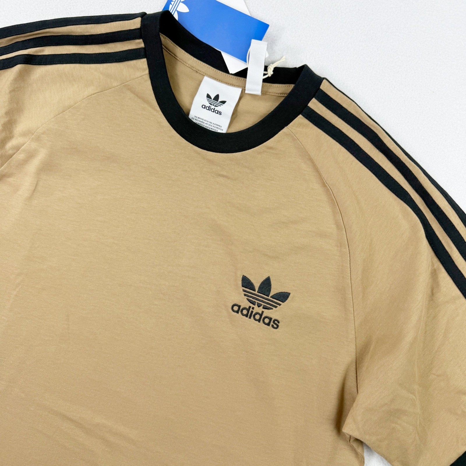 Adidas Originals Adicolor Classics 3-Stripes Tee Mens M Cardboard Brown JY1370 gallery
