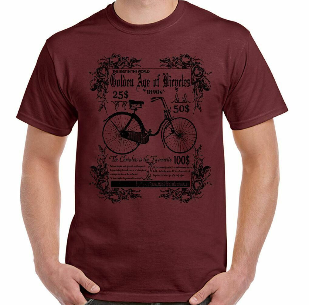 THE Golden Age Of Bicycles Mens Funny Cycling T-Shirt Bike Cycle MTB Road Racer gallery
