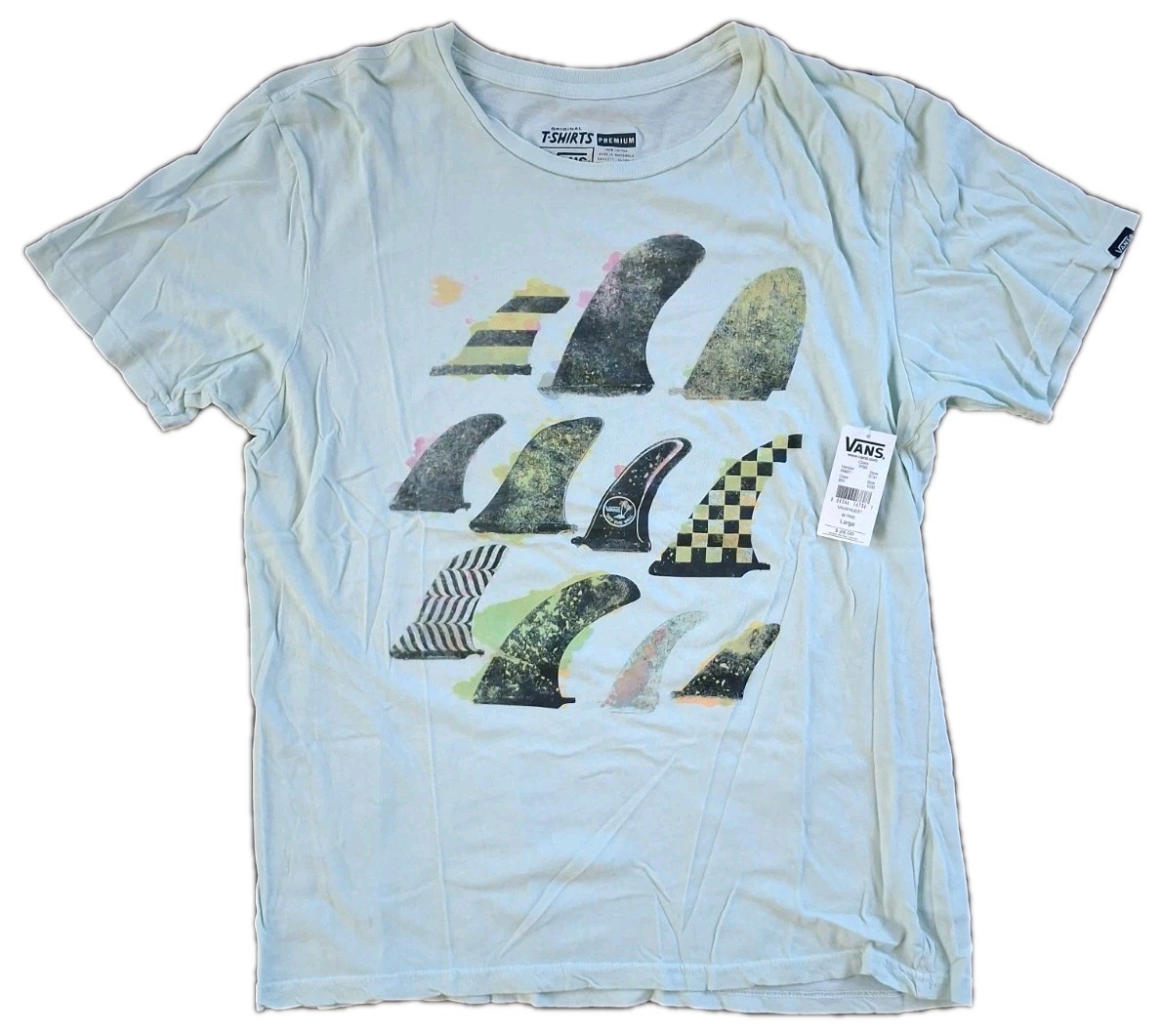 Vans New Mens Light Mint Fashion Graphic Print Short Sleeve Shirt Size XL