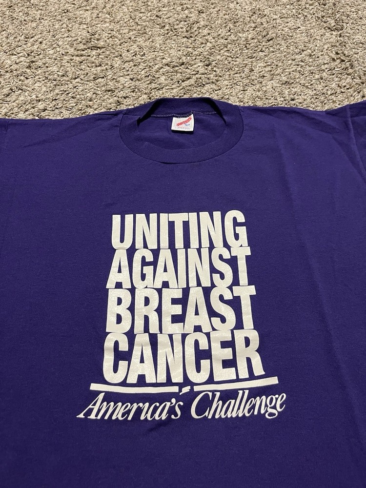 Vintage 90’s Single Stitch American Cancer Society Breast Cancer T Shirt Sz L