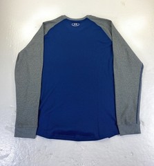 NWT Under Armour Men’s Textured Waffle Knit Crew Neck Navy Blue Gray T-Shirt XL