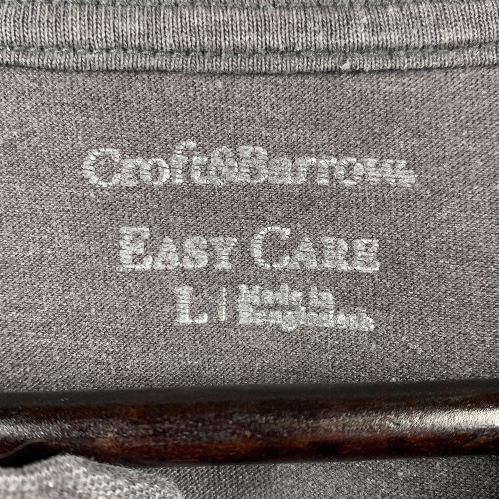Croft & Barrow Henley Shirt Men Large Gray Long Sleeve Easy Care Soft Casual Son gallery