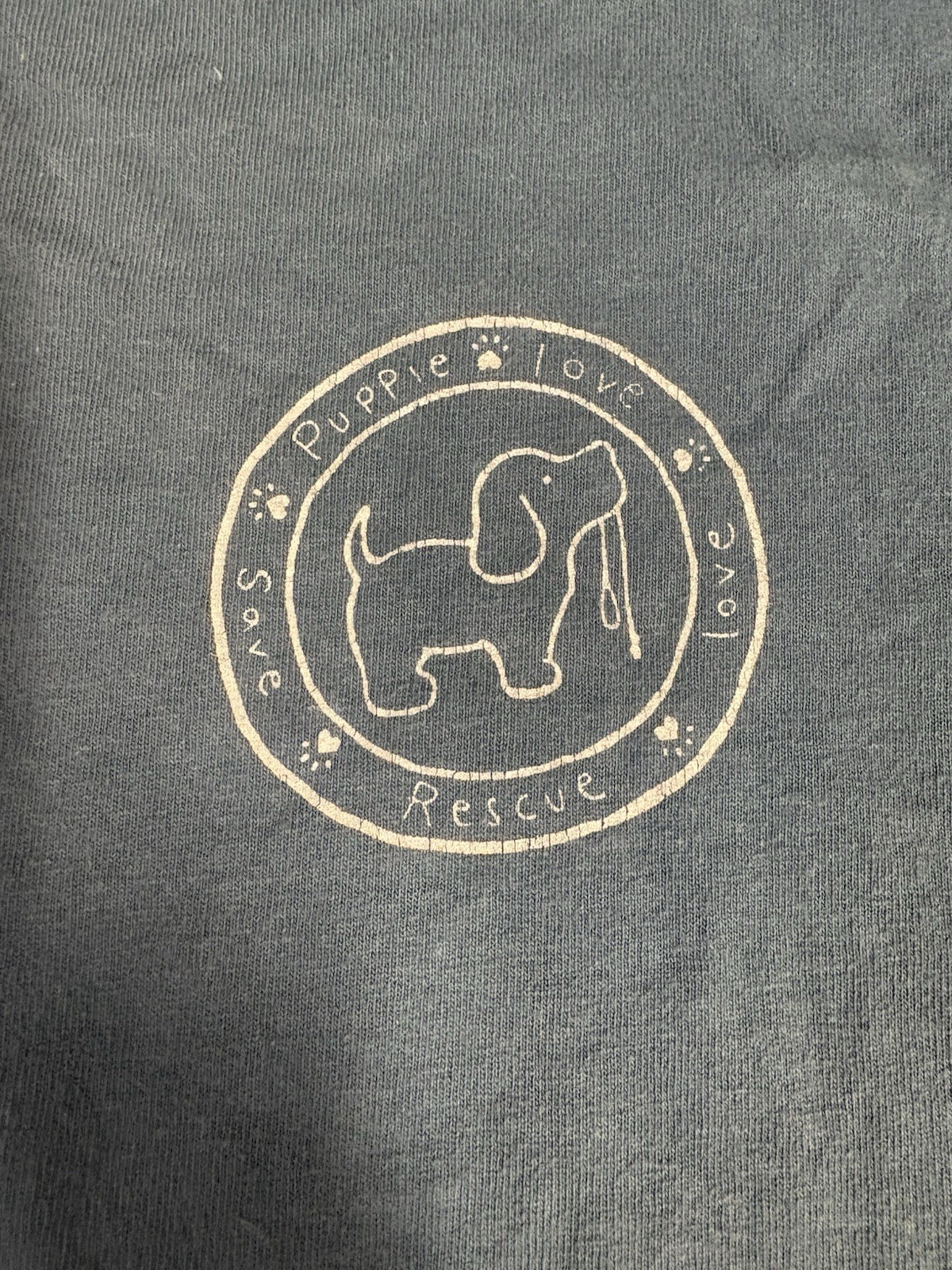Puppie Love Dress Blue Marine Corps Dog Graphic T-Shirt Unisex Medium Blue gallery