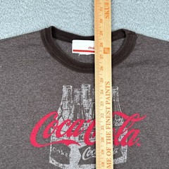 Coca Cola Ringer t-shirt BROWN Red Logo Men’s SZ XXL 2X Bottles Retro COKE SODA