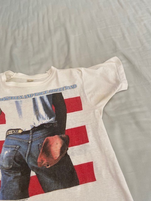 Bruce Springsteen 1984 1985 vtg t shirt Tour Dates Concert Fits S but says M gallery