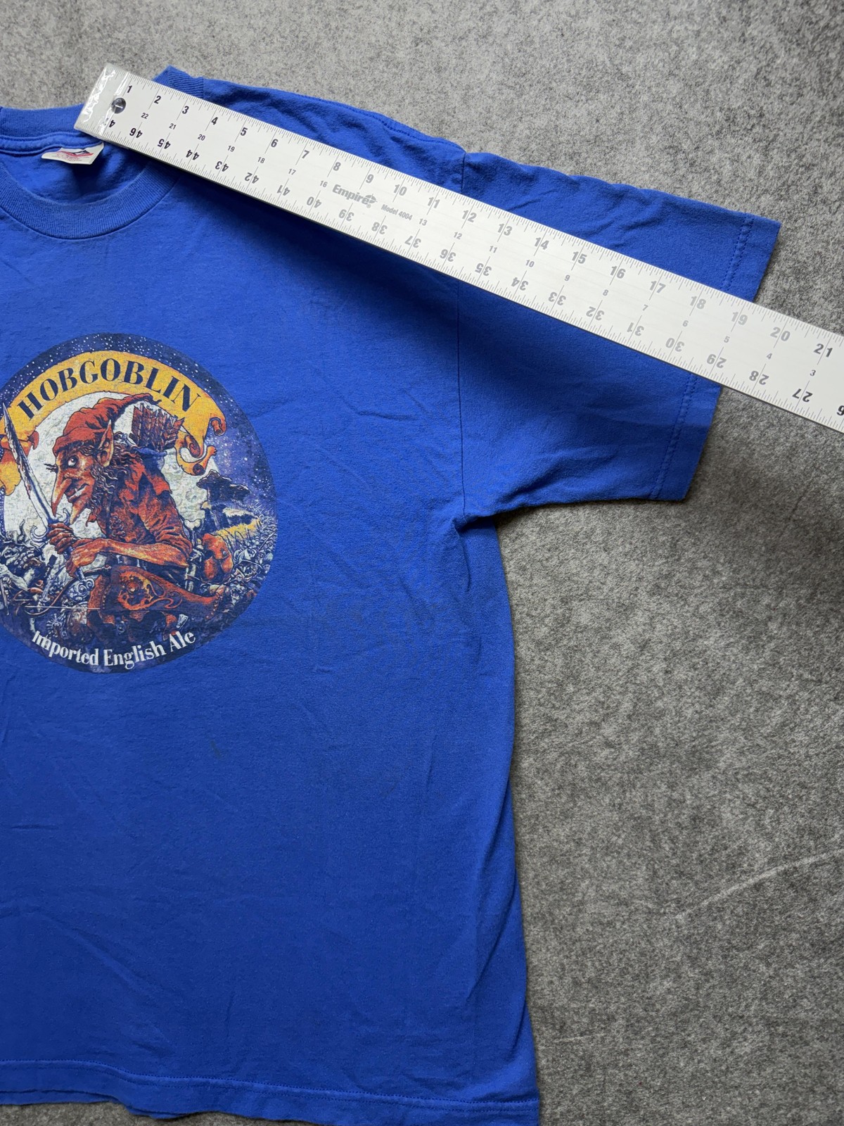Hobgoblin Imported English Ale Shirt Mens XL Blue Graphic Fantasy Beer Tee gallery