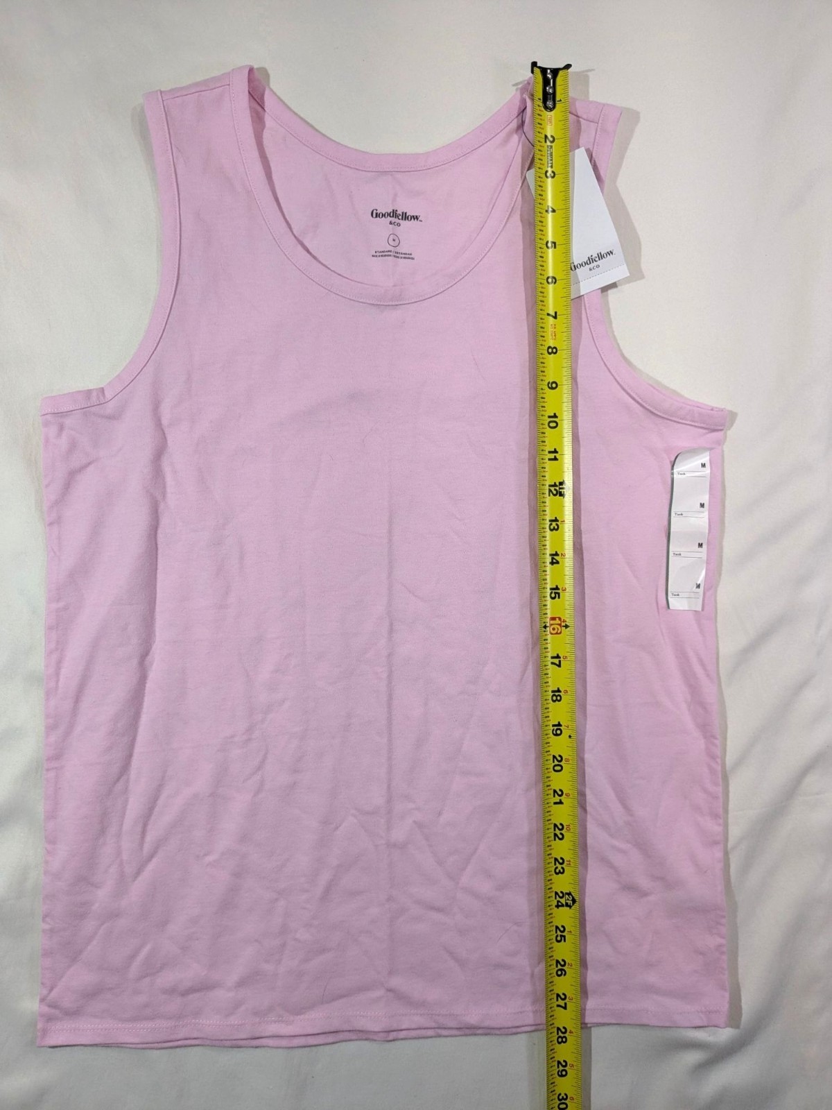 Goodfellow & Co Mens Pink Tank Top Size M Lightweight Cotton Blend NWT gallery