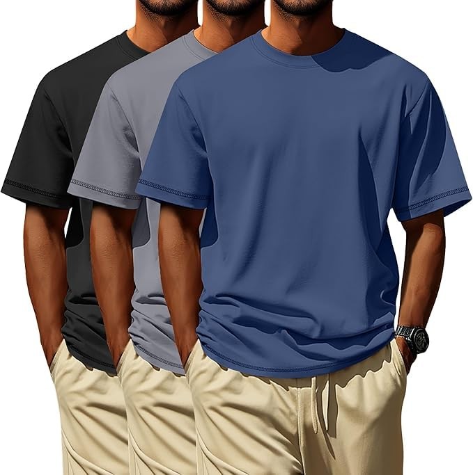 BILLIONHATS 24 Pack Mens Cotton Short Sleeve Lightweight T-Shirts (XX-Large) gallery