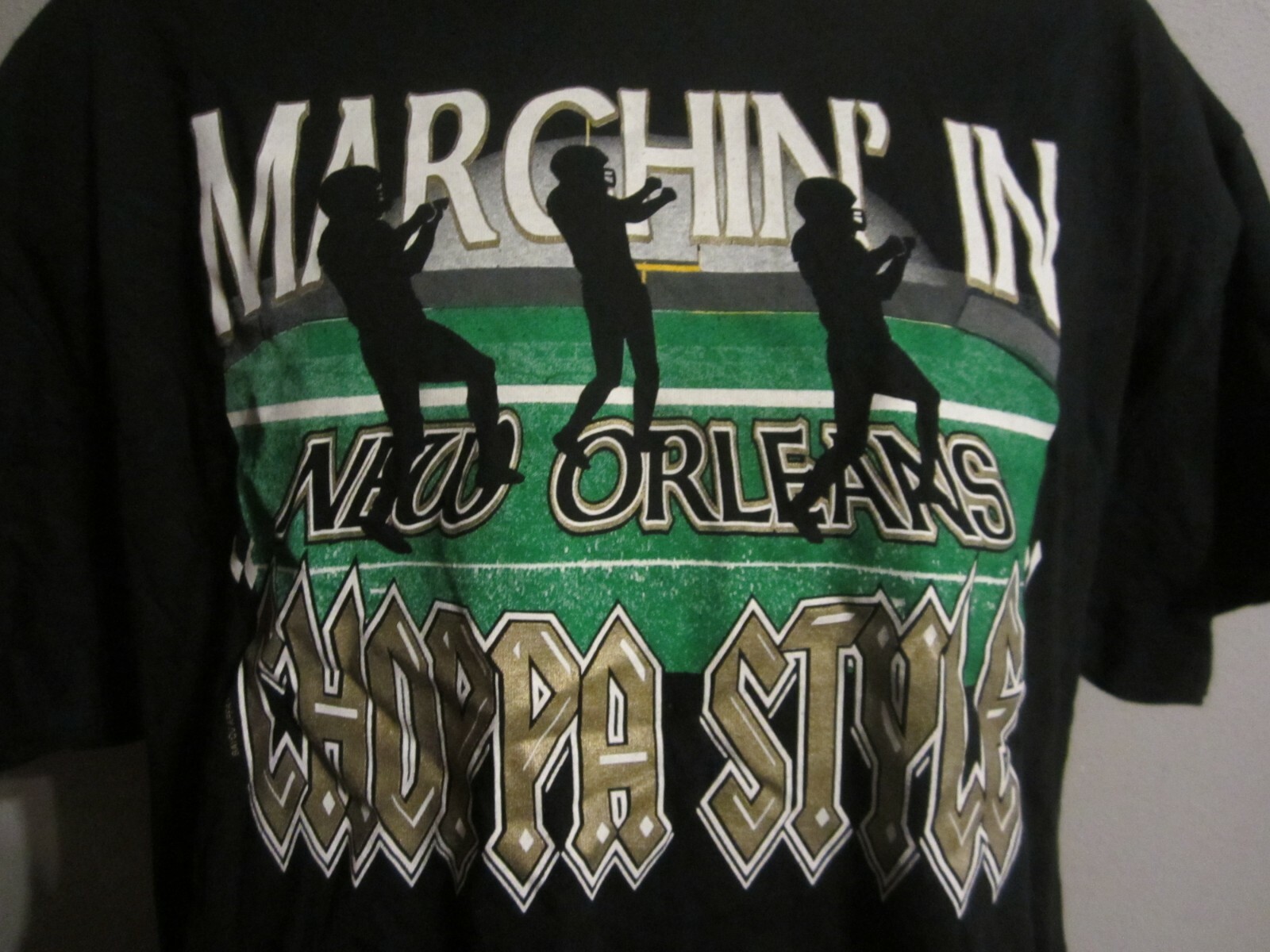 NWT Marching In Choppa Style New Orleans black/gold Tee sz M Mens Saints A54 gallery