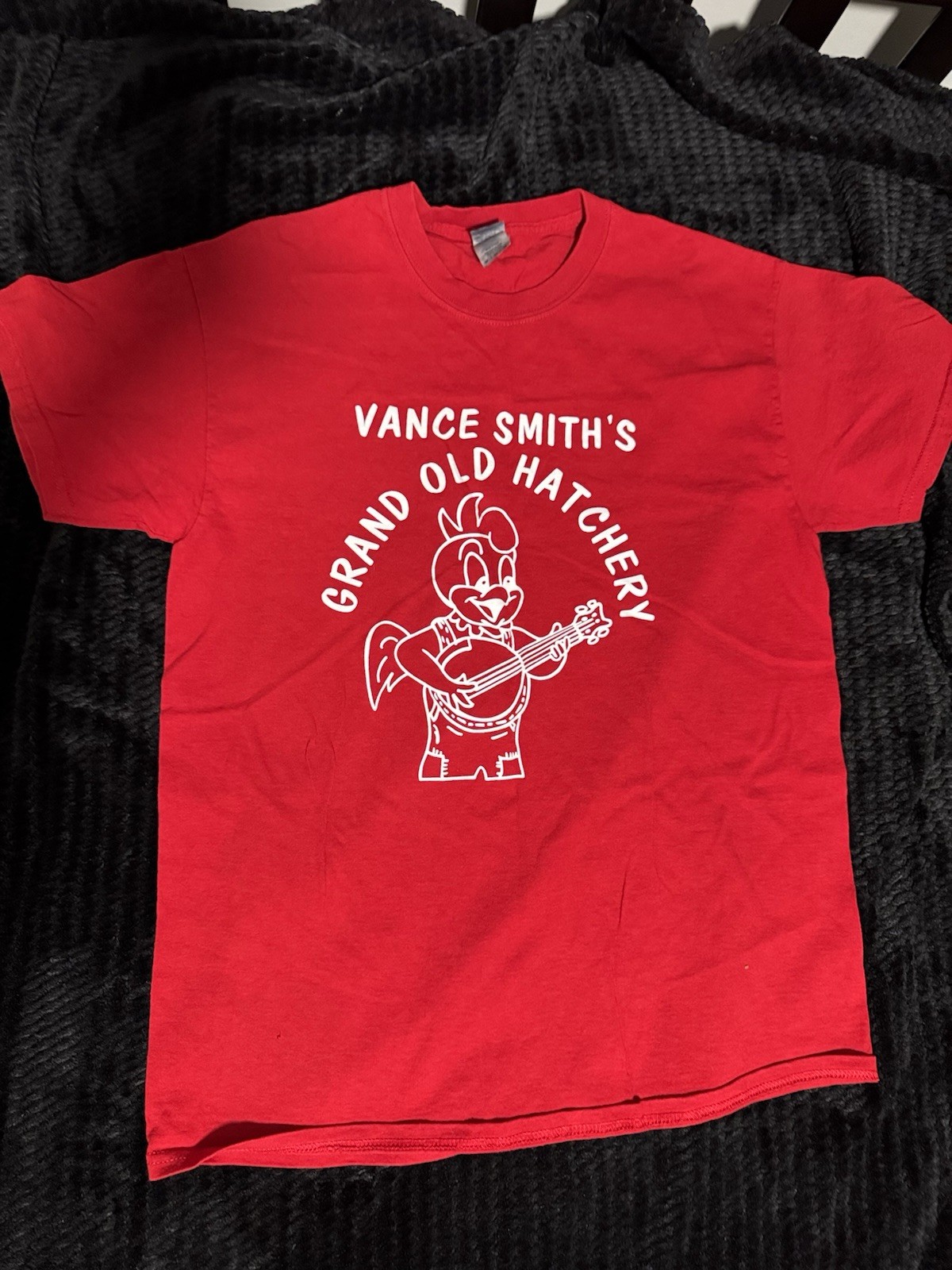 Gildan Ultra Cotton Men's Red Graphic Crew Neck T-Shirt M Vance Smith's Hatchery gallery