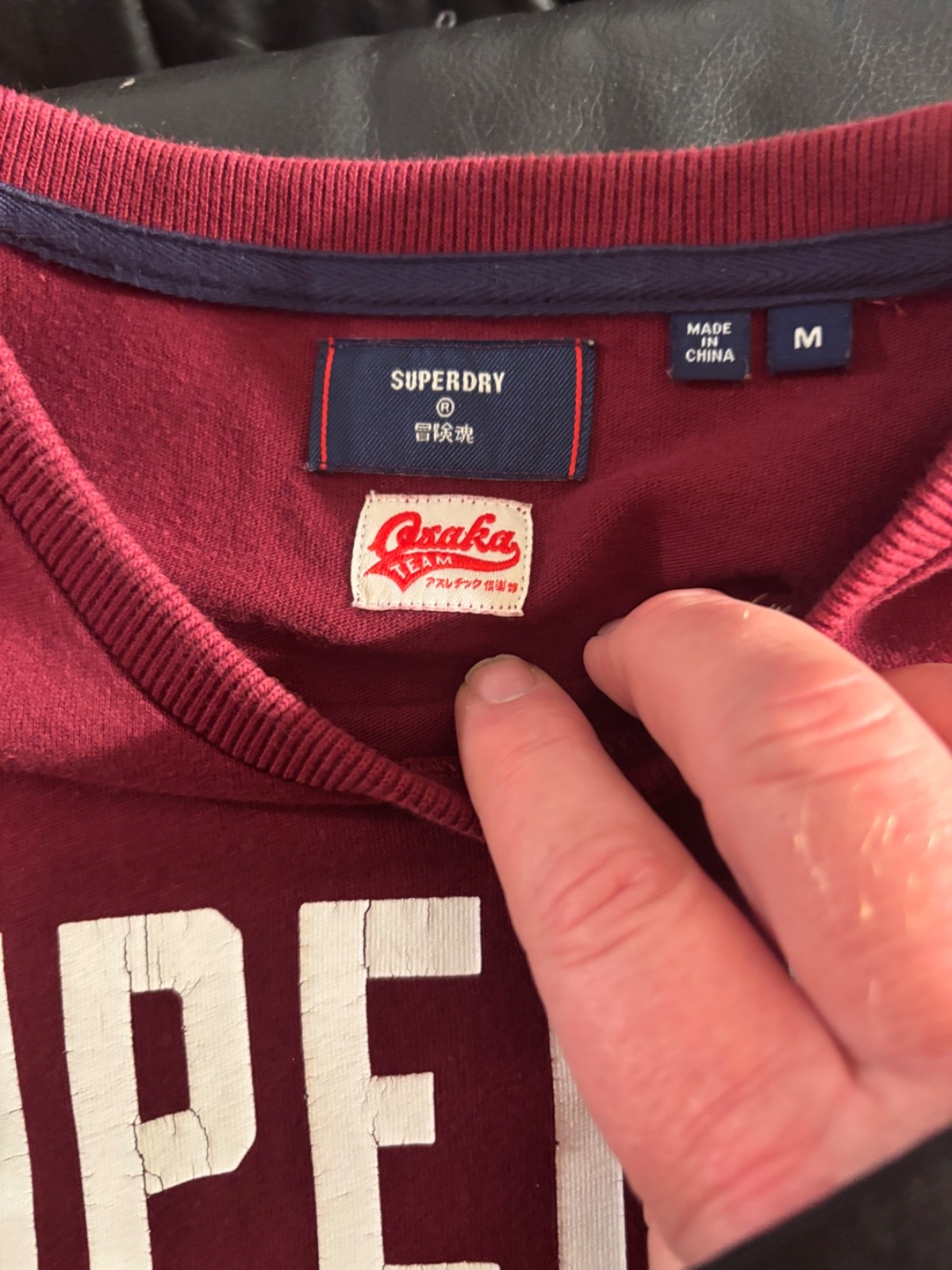 Superdry red t shirt motorcycle Japan brand Med nice studio wardrobe sale gallery