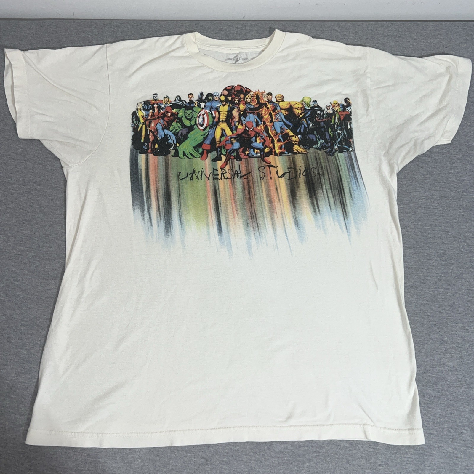 Universal Studios Marvels Hero’s/Villains Shirt Mens L Color Drip SpiderMan Hulk gallery