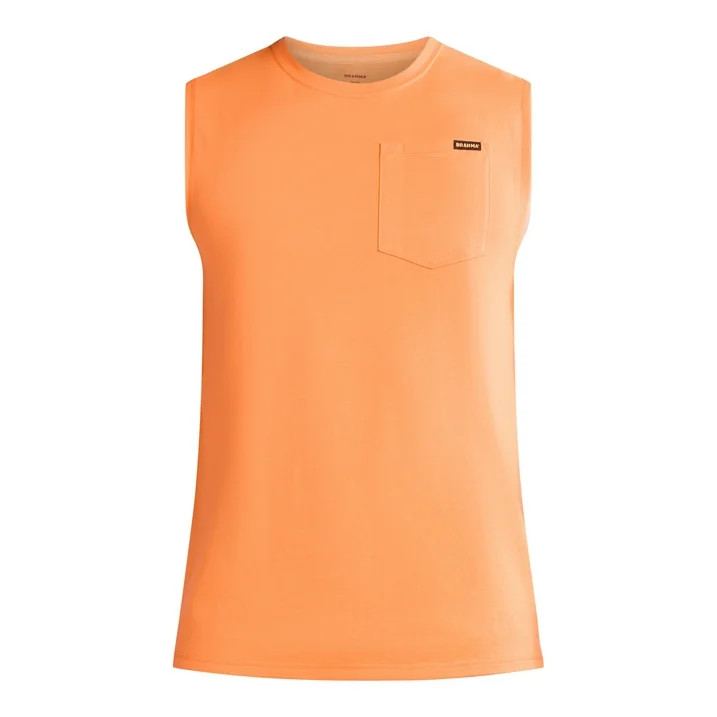 Brahma Relaxed Fit Muscle Tank Pocket Tee Blaze Orange Men’s Size L-XL New gallery