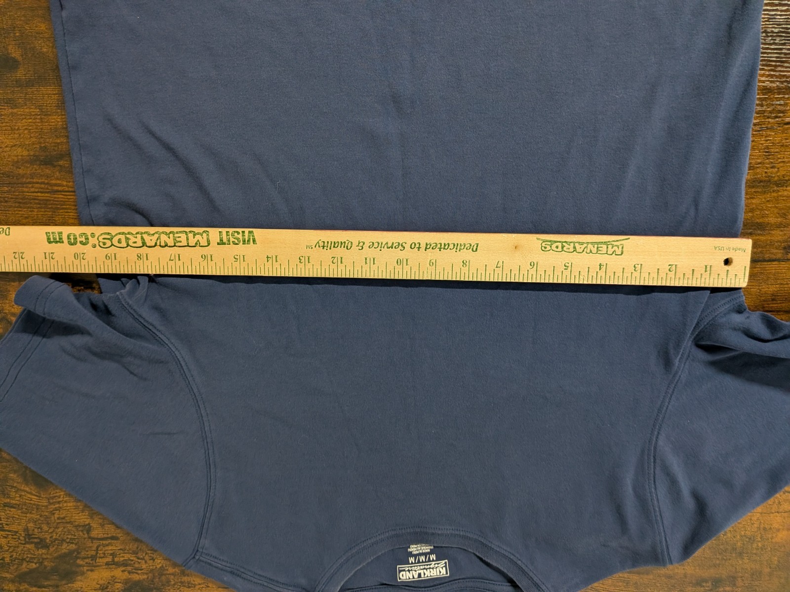 Kirkland Signature Pima Cotton Tee T Shirt Blue Medium Peru Made gallery