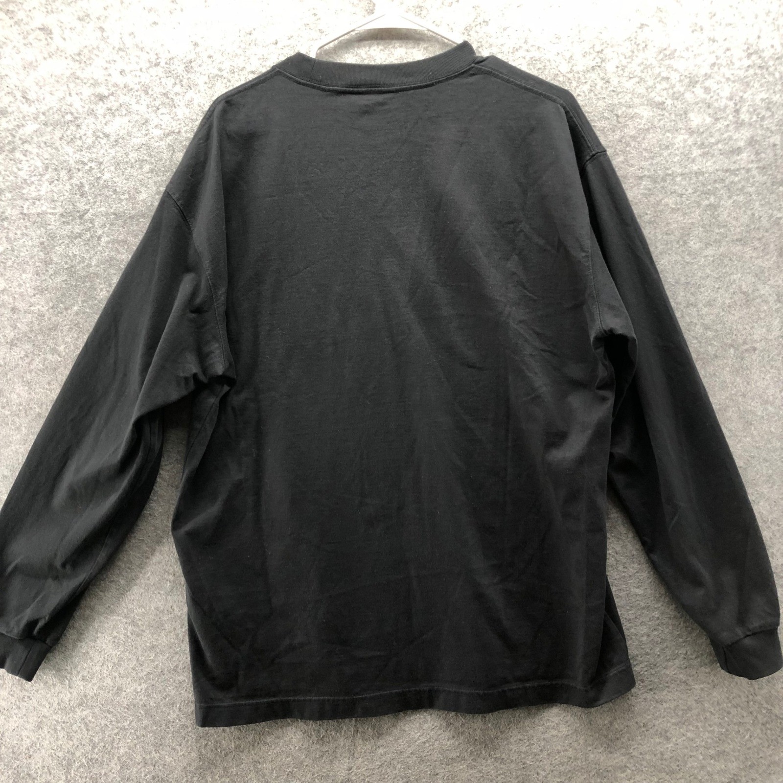 Uniqlo U Crew Neck Pocket Tee Mens Large Black Long Sleeve T-Shirt Relaxed gallery